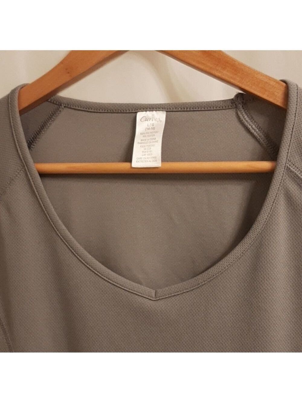 Curves Work Out Grey Top - Picture 2 of 6